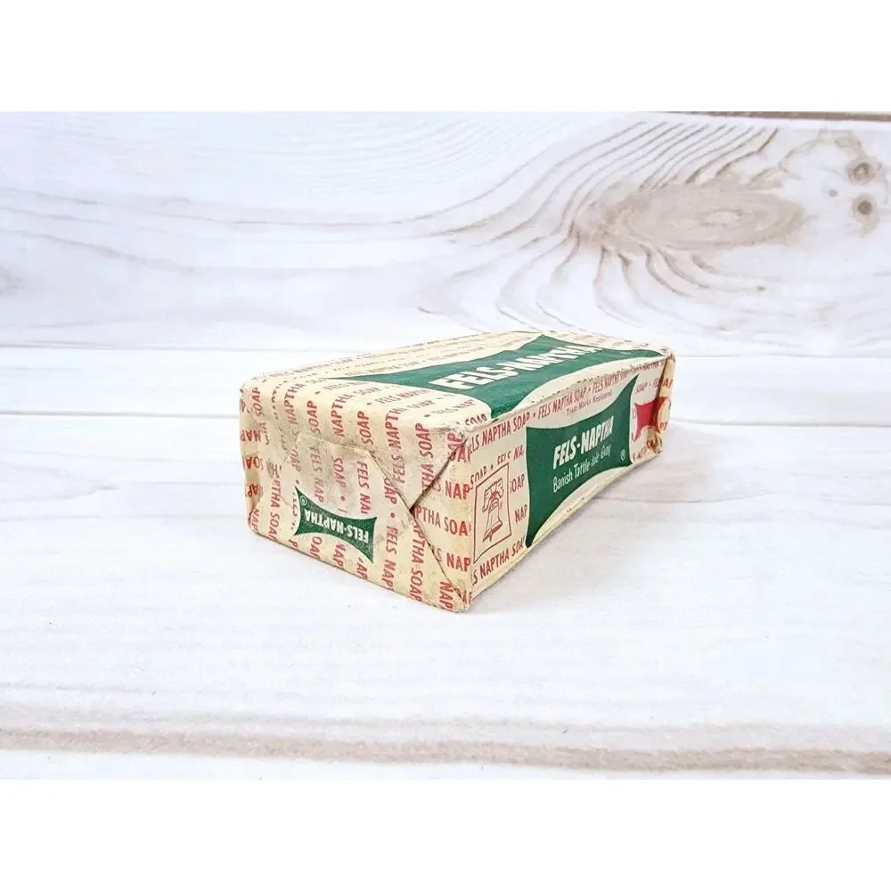 Vintage 1920s Fels-Naptha Laundry Bar Soap Banish Tattle-tale Gray NEW Unopened